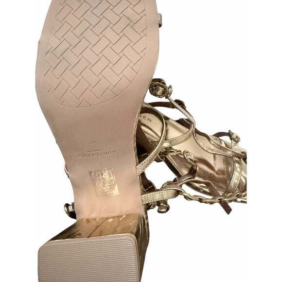Kurt Geiger London Regent Buckle Embellished glamorous Gladiator Sandal leather. - Picture 7 of 8